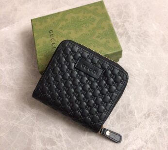 GG Microguccissima French Wallet Black