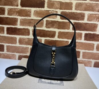 Jackie 1961 Small Shoulder Bag Black Natural Grain Leather