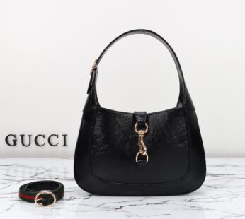 Jackie Small Shoulder Bag Black Patent Leather