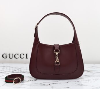 Jackie Small Shoulder Bag Gucci Rosso Ancora Leather