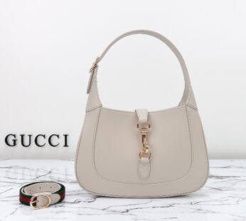 Jackie Small Shoulder Bag Light Grey Leather