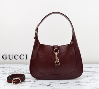 Jackie Small Shoulder Bag Rosso Ancora Red Leather