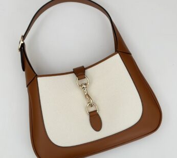 Jackie Small Shoulder Bag White Canvas