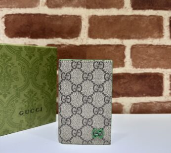 Long Card Case With GG Detail Green