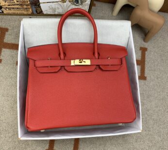 Birkin 30 Bag Togo Red