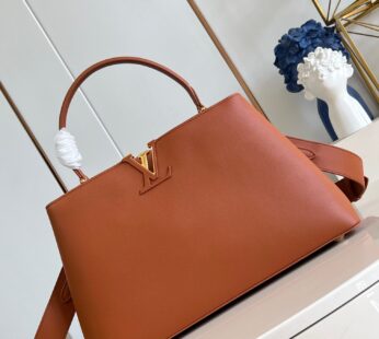 Capucines GM Souple Cognac Bag