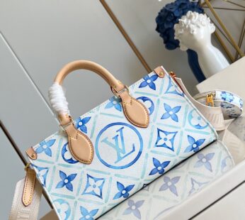 OnTheGo East West Other Monogram Canvas Lagoon Blue Bag