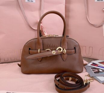 Aventure Nappa Leather Top Handle Bag Oak