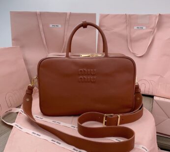 Leather Beau Bag Cognac