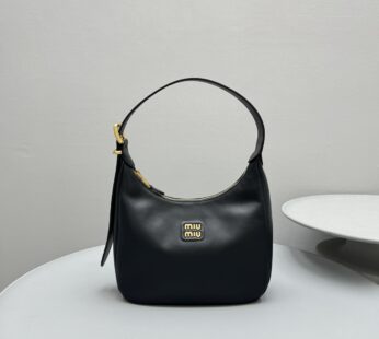 Leather Hobo Bag Black