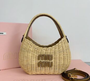 Wander Wicker Hobo Bag Tan Caramel