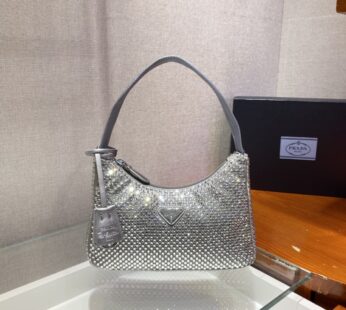 Satin Mini-Bag With Crystals