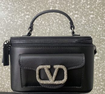 Garavani Locò Mini Calfskin Handbag With Jewel Logo