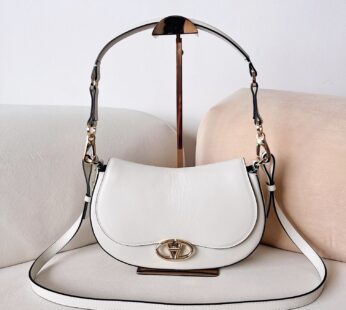 Garavani Ohval Small Shoulder Bag In Nappa Ivory