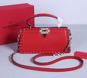 Garavani Rockstud Leather Top Handle Bag