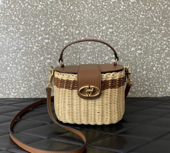 Garavani Vlogo Signature Wicker Vanity Bag