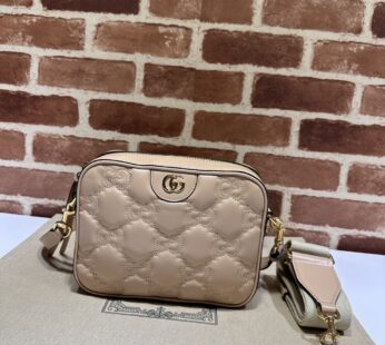 GG Matelassé Small Shoulder Bag Rose Beige GG Matelassé Leather