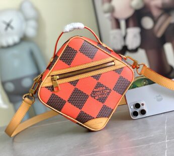 Chess Messenger Bag Damier Orange Bag