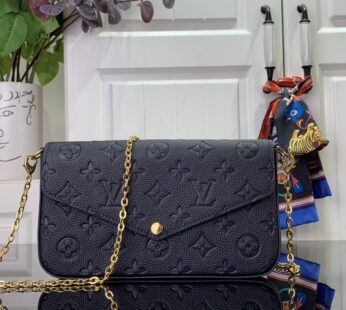 Félicie Pochette Monogram Empreinte Leather Black Nano Bag