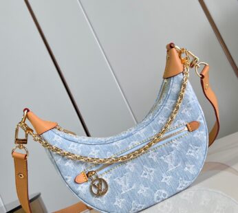 Loop Other Monogram Canvas Sky Blue Denim Bag