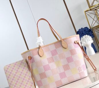 Neverfull MM Mid Size Peach Tote Bag