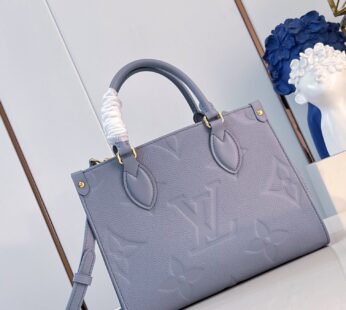 OnTheGo PM Monogram Empreinte Leather Blue Hour Bag