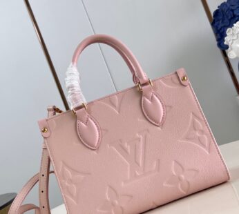 OnTheGo PM Monogram Empreinte Leather Pink Opale Bag