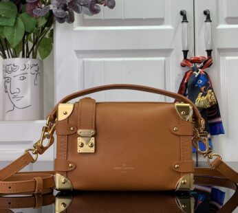 Side Trunk PM Fashion Leather Tan Shoulder Bag