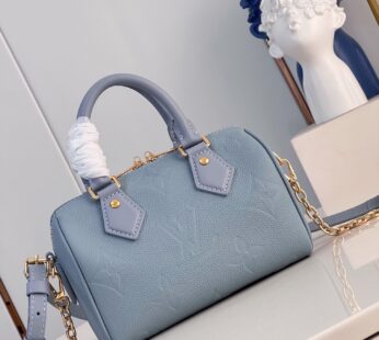 Speedy Bandouliere 20 Monogram Empreinte Leather Blue Hour Bag