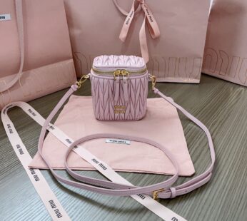 Matelassé Nappa Leather Micro Bag Alabaster Pink