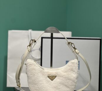 Arqué Shearling And Leather Shoulder Bag