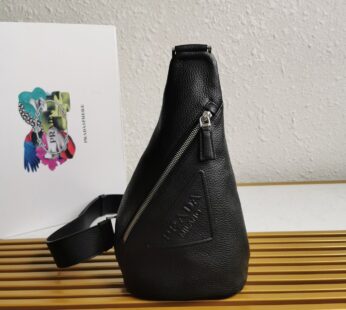 Black Prada Cross Leather Bag