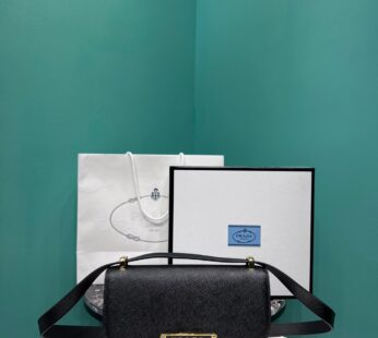 Emblème Saffiano Shoulder Bag