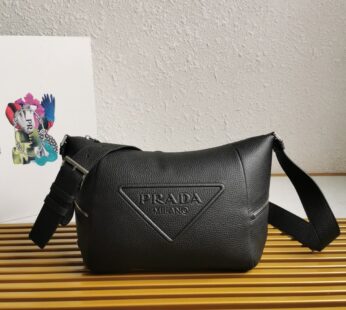 Leather Bag With Shoulder Strap Black