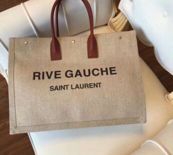 Rive Gauche Tote In Canvas Bag