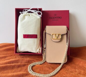 Garavani Locò Calfskin Phone Case With Chain